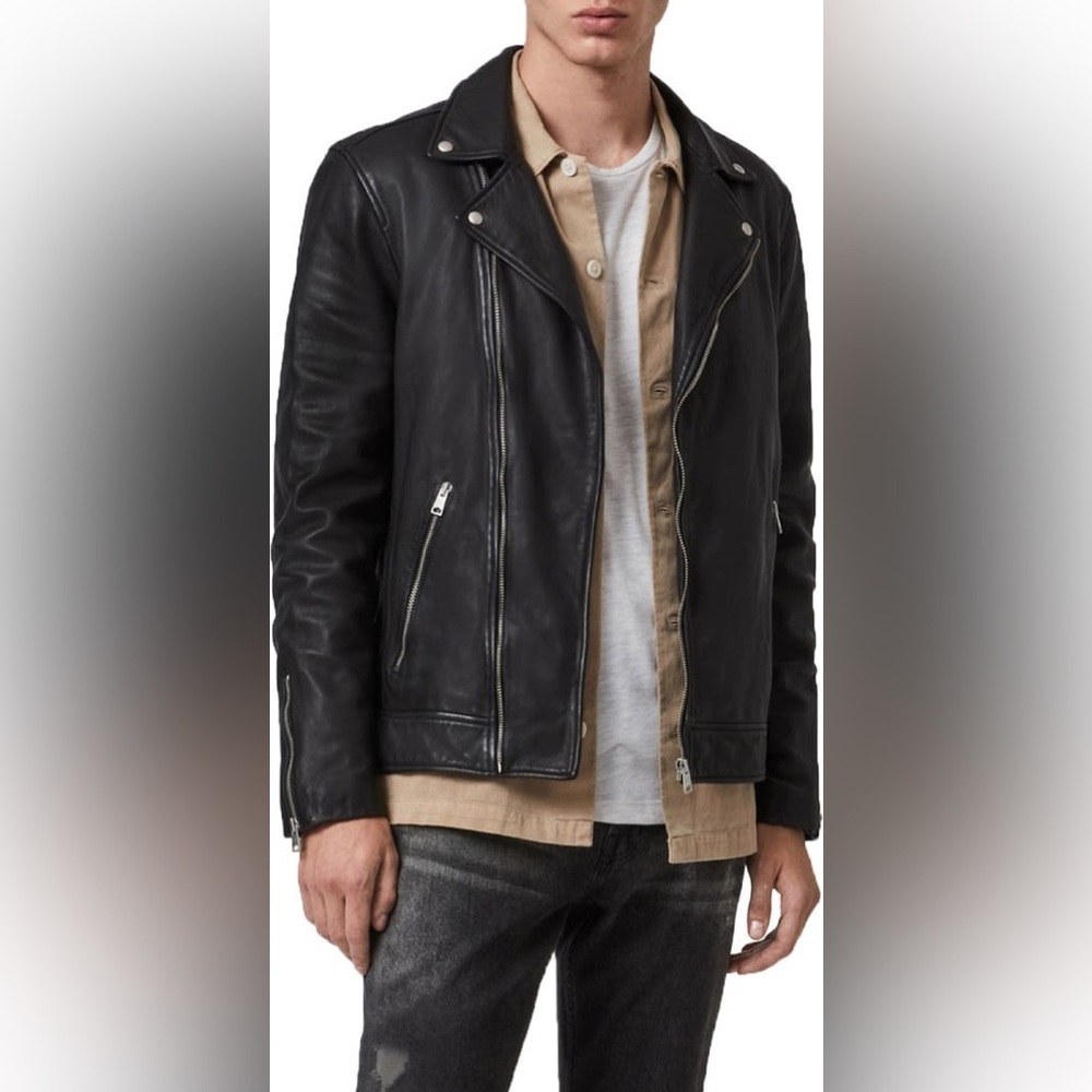 All Saints Black Leather Jacket
